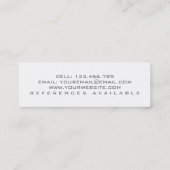 Carte De Visite Mini Garde d'enfants - Couleur personnalisable (Dos)