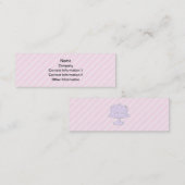Carte De Visite Mini Gâteau dans mauve-clair sur le rose (Devant / Derrière)