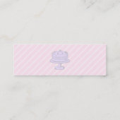 Carte De Visite Mini Gâteau dans mauve-clair sur le rose (Dos)