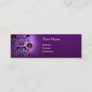 Carte De Visite Mini GEMME DE DAMAS CHIC MONOGRAMME violet