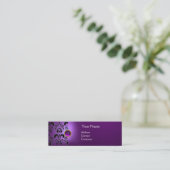 Carte De Visite Mini GEMME DE DAMAS CHIC MONOGRAMME violet (Debout devant)