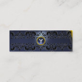 Carte De Visite Mini GEMME DE DAMAS CHIC MONOGRAMME violet (Dos)