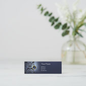Carte De Visite Mini GEMME DE DAMAS CHIC MONOGRAMME violet (Debout devant)