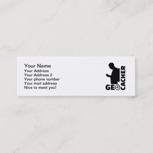 Carte De Visite Mini Geocacher (Devant)