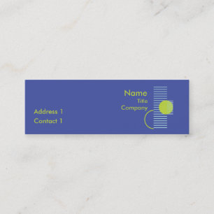 Carte De Visite Mini Géométrique bleu - maigre