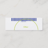 Carte De Visite Mini Géométrique bleu - maigre (Dos)