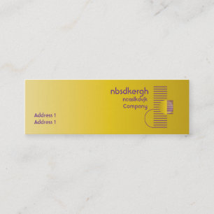 Carte De Visite Mini Géométrique pourpre - maigre