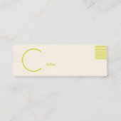 Carte De Visite Mini Géométrique vert - maigre (Dos)