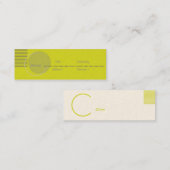 Carte De Visite Mini Géométrique vert - maigre (Devant / Derrière)