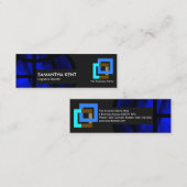 Carte De Visite Mini Gestionnaire de logistique mondial Dynamic Blue Po (Devant / Derrière)