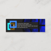 Carte De Visite Mini Gestionnaire de logistique mondial Dynamic Blue Po (Dos)