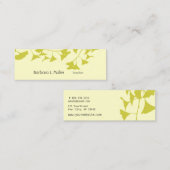 Carte De Visite Mini Ginkgo Leaf Nature minimale (Devant / Derrière)