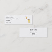 Carte De Visite Mini Girafe mignonne. Bande dessinée (Devant / Derrière)
