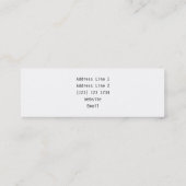 Carte De Visite Mini Girafe mignonne. Bande dessinée (Dos)