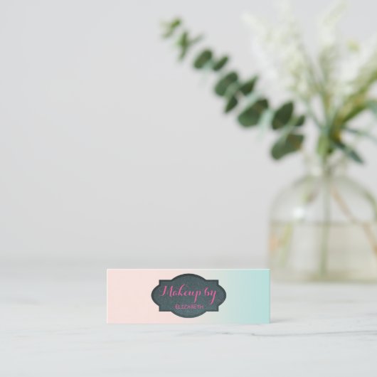 Carte De Visite Mini Girly Modern Professional (Debout devant)