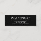 Carte De Visite Mini Glam Black and White Graduation Name Insert Card (Dos)