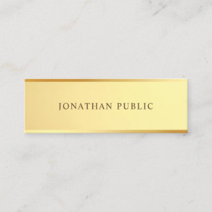 Carte De Visite Mini Glam Gold Look Modèle élégant moderne simple