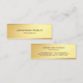 Carte De Visite Mini Glamor Gold Moderne tendance Simple Modèle (Devant / Derrière)