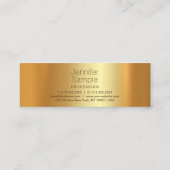 Carte De Visite Mini Glamor Or Moderne Belle Plaine Trending (Dos)