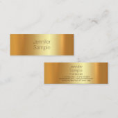 Carte De Visite Mini Glamor Or Moderne Belle Plaine Trending (Devant / Derrière)