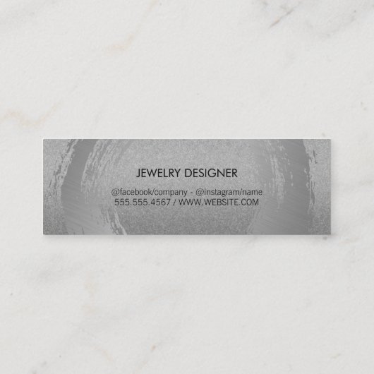 Carte De Visite Mini Glamour brossé (Dos)