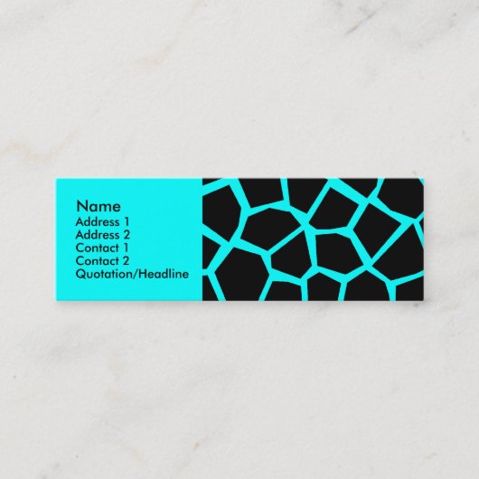 Carte De Visite Mini Go Giraffe - Cyan (Devant)