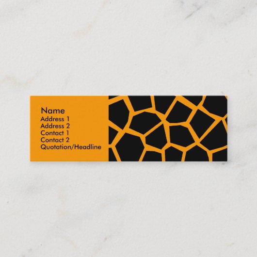 Carte De Visite Mini Go Giraffe - Orange (Devant)