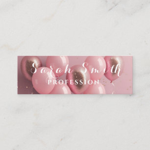 Carte De Visite Mini Gold Balloons Parties scintillant Événement de mar