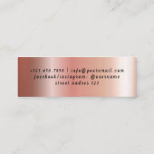 Carte De Visite Mini Gold Balloons Parties scintillant Événement de mar (Dos)