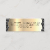 Carte De Visite Mini Gold Balloons Parties scintillant Événement de mar (Dos)