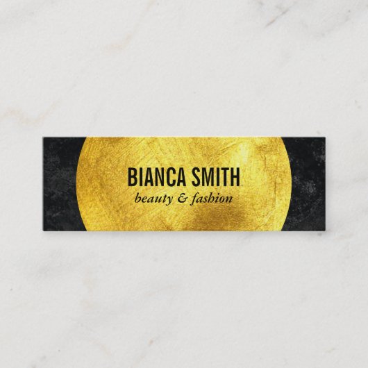 Carte De Visite Mini Gold Embellish II | Noir (Devant)