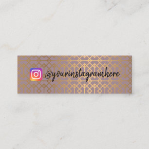 Carte De Visite Mini Gold Geometry Instagram Social Media