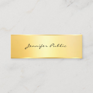 Carte De Visite Mini Gold Look minimaliste moderne élégant Modèle