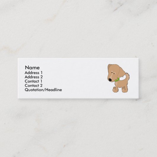Carte De Visite Mini Golden retriever (Devant)