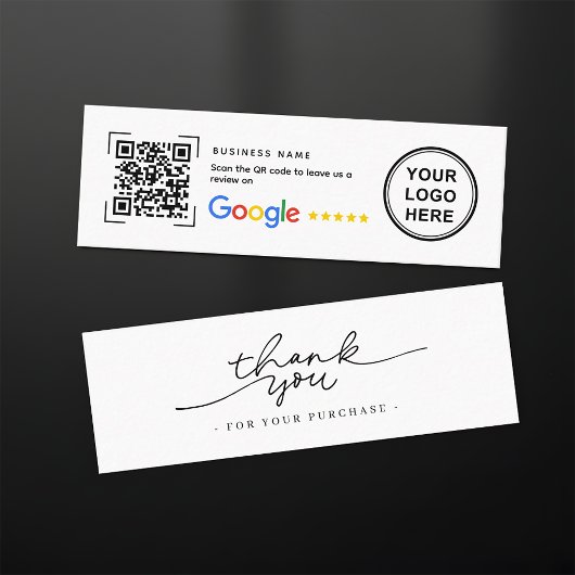 Carte De Visite Mini Google Review Thank You Mini Business Inserts