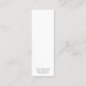 Carte De Visite Mini Gothique noir et blanc (Dos)