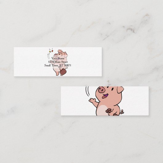 Carte De Visite Mini Gouttes amusantes mangeant des bonbons| choisir la (Devant / Derrière)