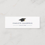 Carte De Visite Mini Graduation 2024 Nom Moderne Grad Calling Card (Devant)