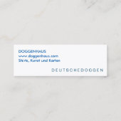 Carte De Visite Mini Grand Danois bleu clair (Dos)