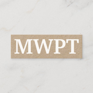 Carte De Visite Mini Grande couverture audacieuse géante d'initiales