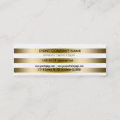 Carte De Visite Mini Grandes Blancs Et Or Design Moderne (Dos)