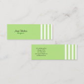 Carte De Visite Mini Grandes Tailles Vertes, Grandes Tailles Blanches,  (Devant / Derrière)