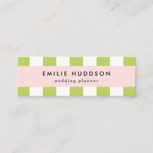 Carte De Visite Mini Grandes Tailles Vertes, Grandes Tailles Blanches, 