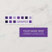 Carte De Visite Mini GRAPES (carrés mod) (Devant / Derrière)