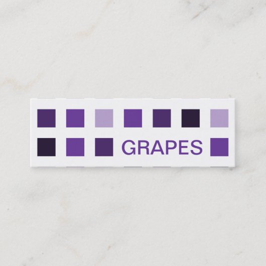 Carte De Visite Mini GRAPES (carrés mod) (Devant)