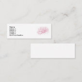 Carte De Visite Mini Graphique à fleurs roses (Devant / Derrière)