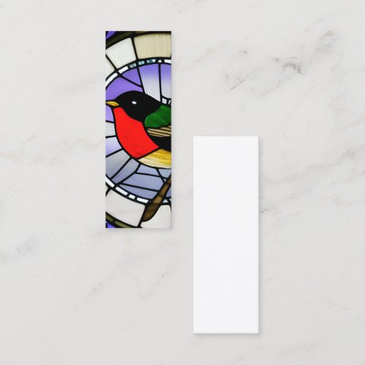 Carte De Visite Mini Graphique d'oiseaux en verre tendu (Devant / Derrière)
