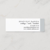 Carte De Visite Mini Gras Creative Monogramme Logo Gris Médias sociaux (Dos)