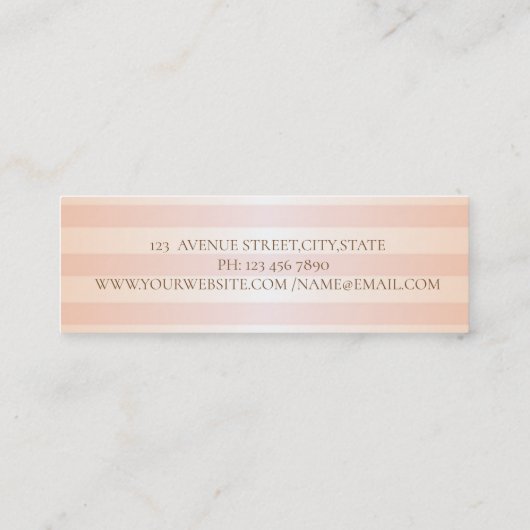 Carte De Visite Mini Gratuit, Brosse Or, Trame Or (Dos)