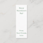 Carte De Visite Mini Gratuit Hugs ! Cactus Valentine Mini Signet (Dos)